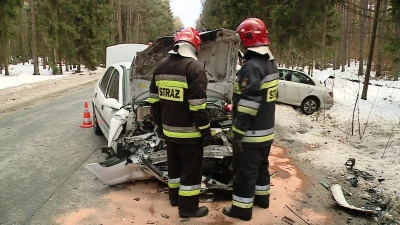Zderzenie czołowe na trasie do Piaśnicy