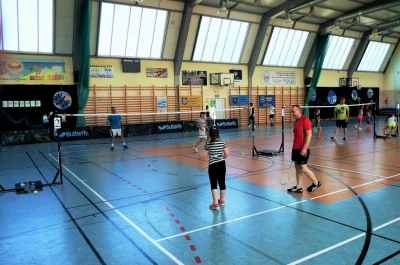 Finał Rodzinnego Turnieju Badmintona w grze podwójnej w Helu