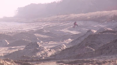Półwysep Helski: Zniszczone po sztormach plaże - 2.02.2017 fot. TTM