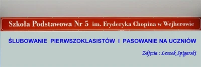 Pasowanie na ucznia w Chopinowskiej piątce (fot. Leszek Spigarski)