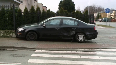 Wypadek na skrzyżowaniu Myśliwskiej i Sikorskiego