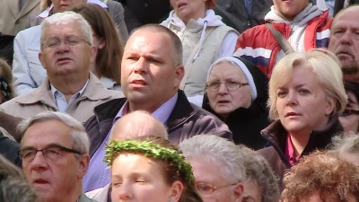 Pielgrzymi na Kalwarii Wejherowskiej