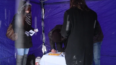Protest przeciwników ACTA w Wejherowie