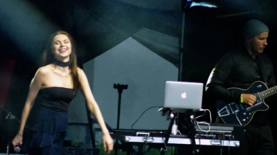 Monika Lewczuk na Światowym Zjeżdzie Kaszubów Rumia 2017 fot. Leszek Spigarski