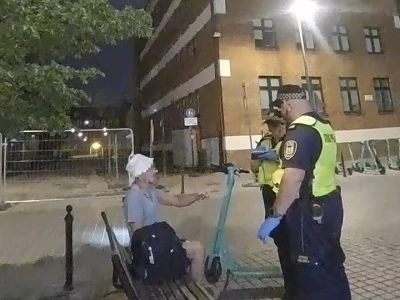 Golas na hulajnodze. Taki był finał nocnej przejażdżki
