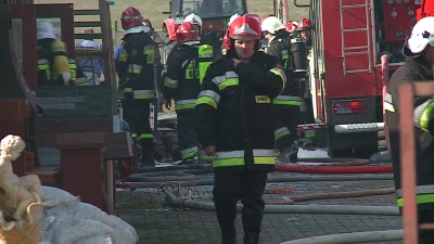 Pożar centrum ogrodniczego w Celbowie