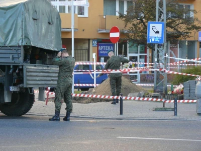 Niewybuch na Placu Gdynian Wysiedlonych