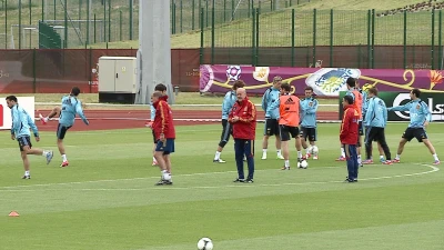 Pierwszy trening Hiszpanów