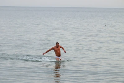 Listopadowe popołudnie na gdyńskiej plaży