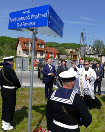 Rondo Tajnej Organizacji Wojskowej Gryf Pomorski – uroczyste otwarcie – fot. Leszek Spigarski