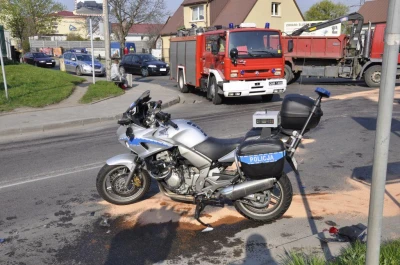 Wejherowo: Wypadek z udziałem policyjnej hondy