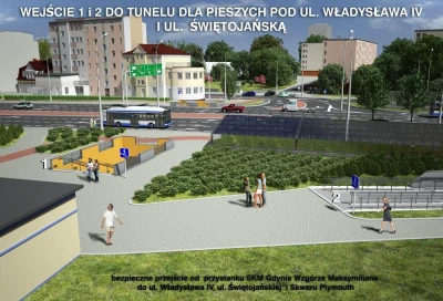 wejście nr 1 do tunelu dla pieszych