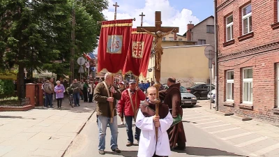 Pielgrzymi na Kalwarii Wejherowskiej