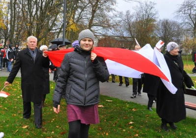 Biało-czerwona parada niepodległościowa w Wejherowie