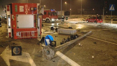 Wypadek samochodu osobowego z samochodem pożarniczym