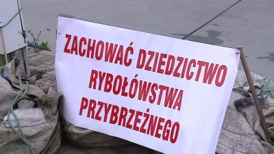 Protest rybaków w Kuźnicy