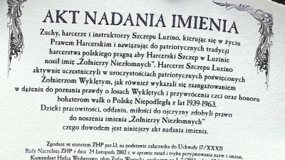 Nadanie imienia szczepowi ZHP Luzino