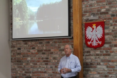 Dr Patrick Moore na spotkaniu w Choczewie