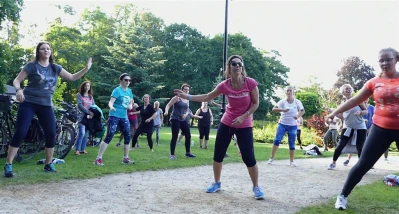 Zumba w parku. Fot. Leszek Spigarski.