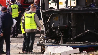 Wypadek tira i trolejbusa w Gdyni