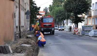 Remont chodnika ulicy Kościuszki w Wejherowie - fot. Leszek Spigarski