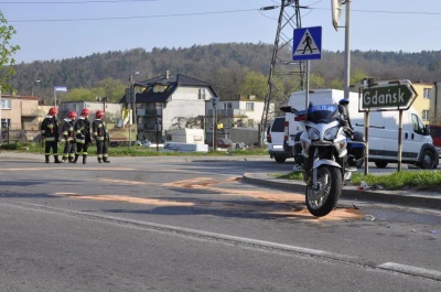 Wejherowo: Wypadek z udziałem policyjnej hondy