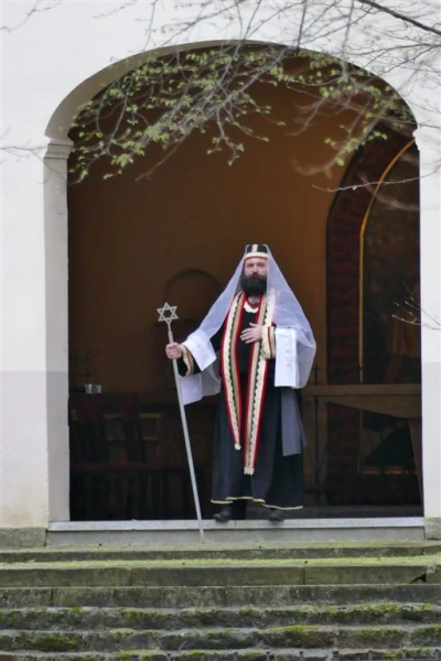 Wielki Czwartek - inscenizacja Drogi Pojmania w wykonaniu Misterników Kaszubskich fot. Leszek Spigarski