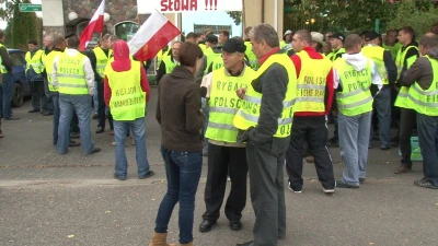 Protest rybaków w Krokowej