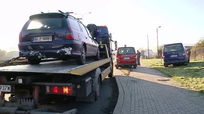 Wypadek w Rumi, rozbitych 9 samochodów