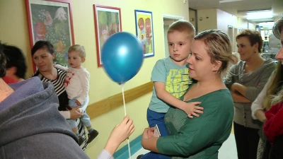 Dzieci z Wejherowa życzą dzieciom w szpitalu