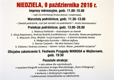 5. Festiwal Przygody WANOGA. fot. Leszek Spigarski