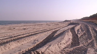 Półwysep Helski: Zniszczone po sztormach plaże - 2.02.2017 fot. TTM