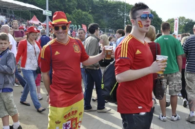 Mecz Hiszpania-Włochy. Tłumy w Fan Zone