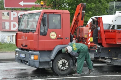 Wypadek na rondzie Solidarności