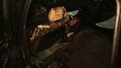 BWM spłonęło na parkingu