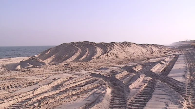 Półwysep Helski: Zniszczone po sztormach plaże - 2.02.2017 fot. TTM