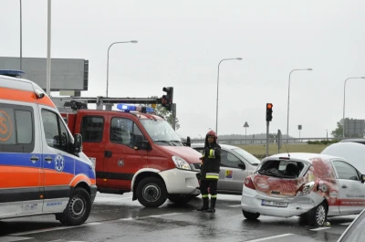 Wypadek na rondzie Solidarności
