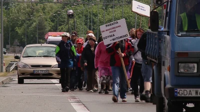 Pielgrzymi na Kalwarii Wejherowskiej
