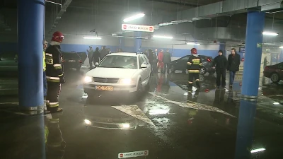 BWM spłonęło na parkingu