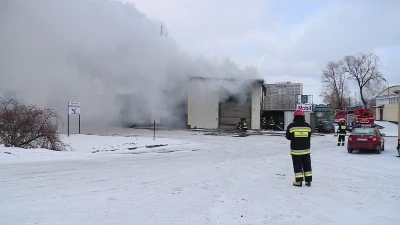 Pożar na terenie Portu Gdynia