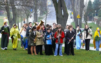 Niedziela Palmowa w Wejherowie w 2008 roku fot. Leszek Spigarski