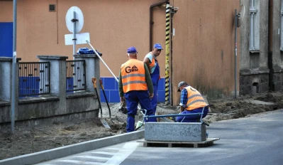 Remont chodnika ulicy Kościuszki w Wejherowie - fot. Leszek Spigarski