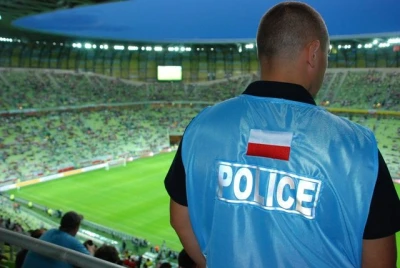 Policja pilnowała porządku na meczu Polska-Niemcy
