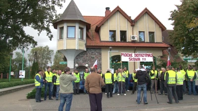 Protest rybaków w Krokowej