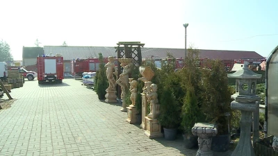 Pożar centrum ogrodniczego w Celbowie