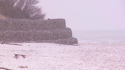 Półwysep Helski: Zniszczone po sztormach plaże - 2.02.2017 fot. TTM