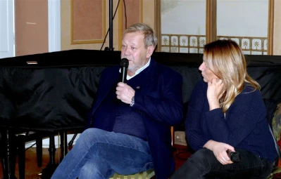 Twórcy filmu "Kamerdyner" w Muzeum PiMKP w Wejherowie, 16.11.2017, fot. Leszek Spigarski