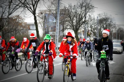 Mikołaje na rowerach w Trójmieście