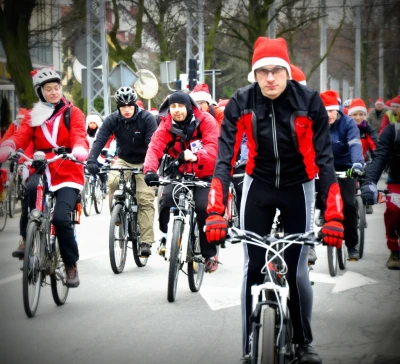 Mikołaje na rowerach w Trójmieście