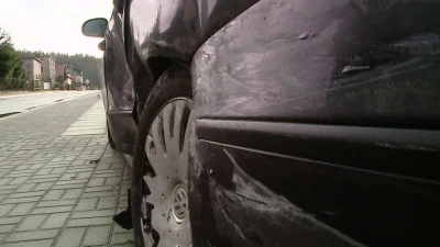Wypadek na skrzyżowaniu Myśliwskiej i Sikorskiego